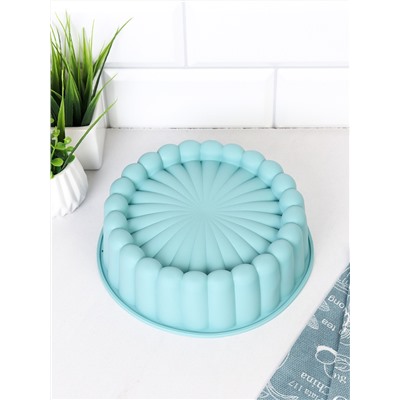 Форма для выпечки Кекс 20х6 см силиконовая круглая / HL-963 / уп 100/