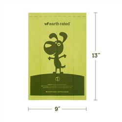 Earth Rated, пакеты для уборки за собаками, без запаха, 120 пакетов, 8 запасных рулонов