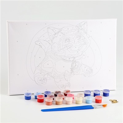 Картина по номерам на холсте с подрамником «Сиамский котёнок» 20×30 см