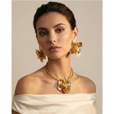 Комплект: колье-обруч и серьги