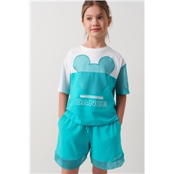 Комплект трикотажный для девочек: фуфайка (футболка), шорты PLAYTODAY, 1240140