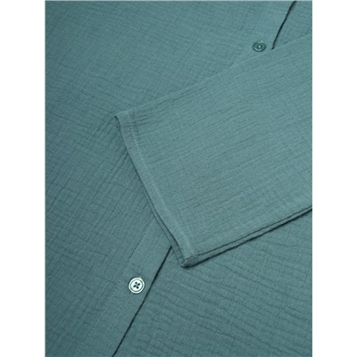 Пижама женская (рубашка, шорты) KAFTAN Basic, размер 44-46, зелёная