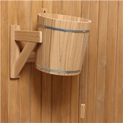 Обливное устройство для бани, 15 л, липа, с переливным устройством