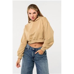 Свитшот 1 оверсайз короткий (Кэмел)