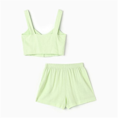 Пижама женская (топ, шорты) KAFTAN Lime series, размер 44-46