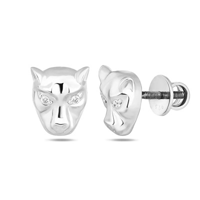 Серьги, куб.циркон., Лев3