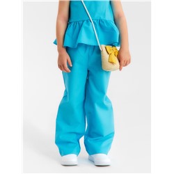 Брюки для девочки, MINAKU, голубые, рост 140 см