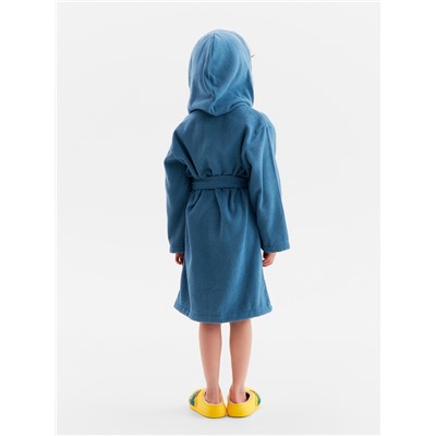 Халат детский «Экономь и Я», размер 34, хлопок 100%, морская волна