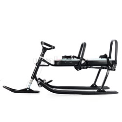 Игрушка Снегокат детский 503 "TWINS BABY" для двоих с двумя складными спинками (Панды маскарад)