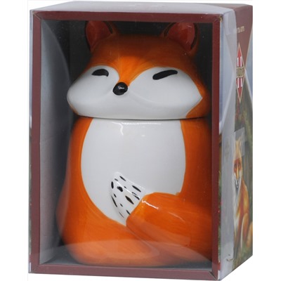 HILLTOP. Новый год. Керамика. Чайница «Нарядная лисичка» 50 гр. чайница керам.