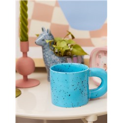 Кружка Доляна «Сплэш», 350 мл, 14×8.7×8 см, фарфор, синяя