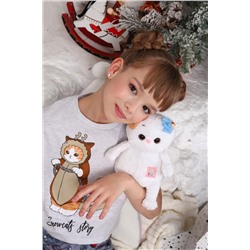 Пижама для девочки ПД-019-073 Кот Новый год