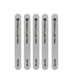 Kristaller Пилка маникюрная на деревянной основе тонкая, 100/180 грит, 13 см, 50 шт. 28329