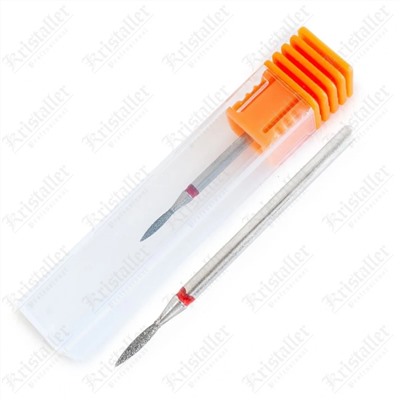 Nail Art Фреза алмазная пуля 7, красный 16837