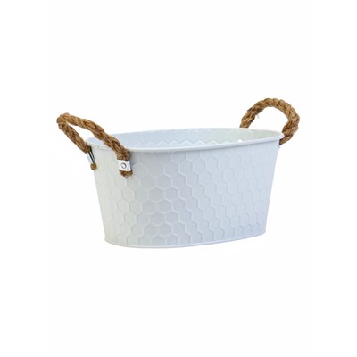 Кашпо «Финелла», 20×14×10 см, белое