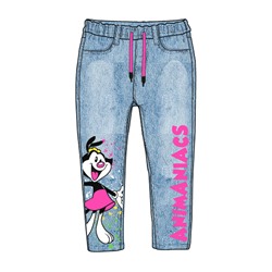 Брюки текстильные джинсовые для девочек