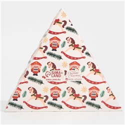 Коробка для кондитерских изделий новогодняя с пластиковой крышкой «Щелкунчик», 18×18×4 см