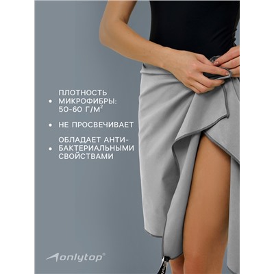 Полотенце из микрофибры ONLYTOP, 40×80 см, цвет серый