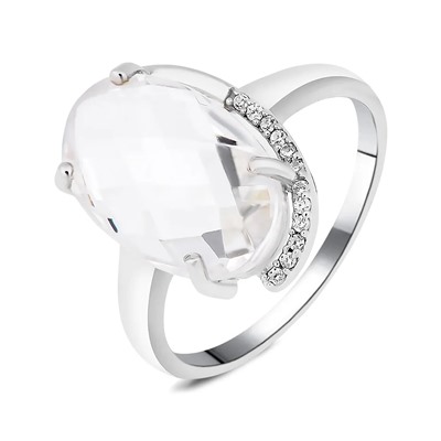 Кольцо, горный хрусталь, Чезара