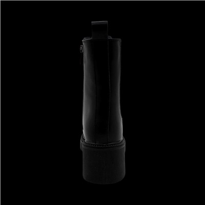 Ботинки из натуральной кожи на меху РМ-090-1 черные