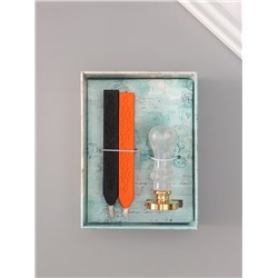 Подарочный набор для сургучной печати «Страшная тыква», печать, ручка, сургуч, 12.5×10×3.6 см