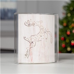 Светодиодная фигура «Олень» 13×16×5 см, картон, батарейка ААх2 (не в комплекте), свечение тёплое белое