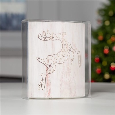 Светодиодная фигура «Олень» 13×16×5 см, картон, батарейка ААх2 (не в комплекте), свечение тёплое белое