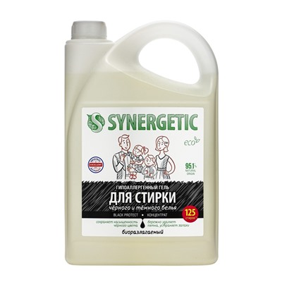 Гель для стирки Synergetic Black protect, 3.75 л