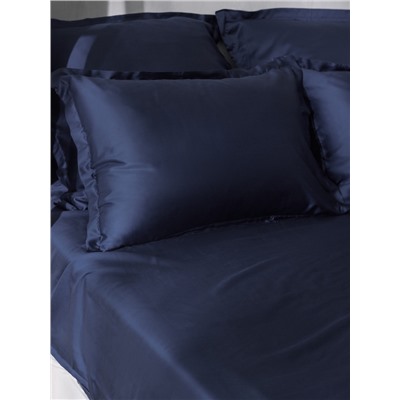 Простыня на резинке 1.5-спальная SL Home Tencel, 140×200+30 см, синяя, тенсель