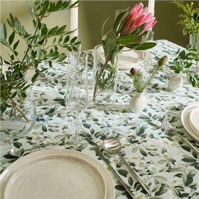 Скатерть «Доляна» Apple flowers, 146×110 см, 100% хлопок, рогожка 164 г/м²