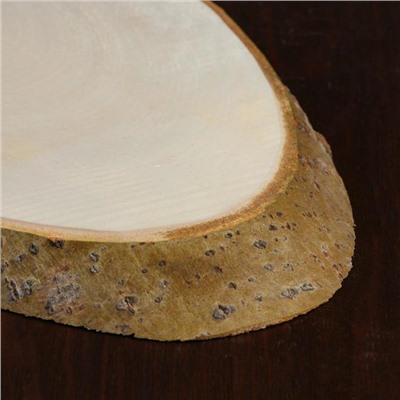 Спил осины, косой, слэб для декора, 50×25±2 см