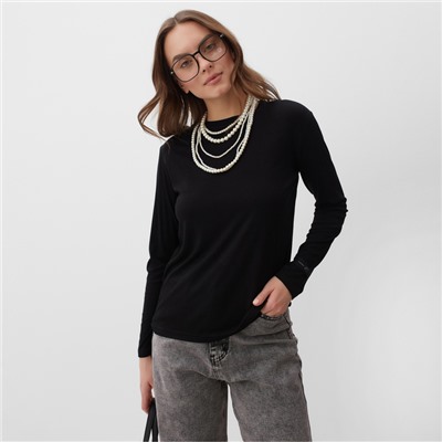 Лонгслив женский MIST, Base, размер onesize, чёрный