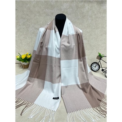 Палантин в клетку из кашемира, мультицвет