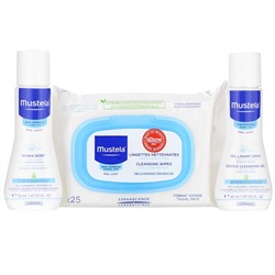 Mustela, Bebe on the Go, Travel Set, 3 Piece Set