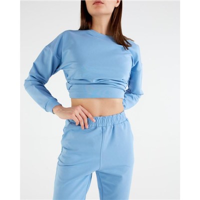 Костюм женский (свитшот, брюки) MINAKU: Casual Collection, размер 50, голубой