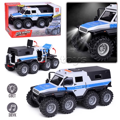 Машина "Полицейский броневик" (свет, звук) в коробке