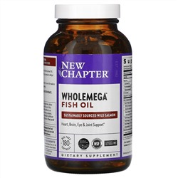 New Chapter, рыбий жир Wholemega, 180 мягких таблеток