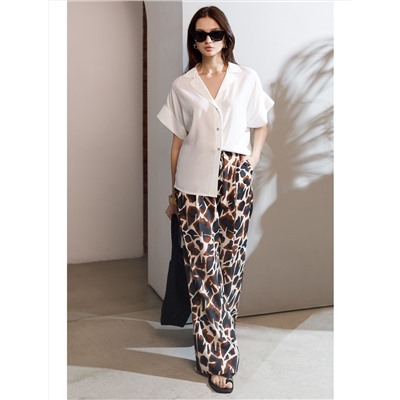 Блузка с коротким рукавом из вискозы с лиоцеллом