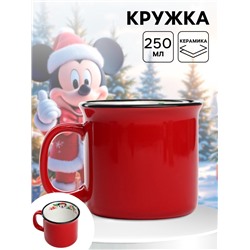 Кружка керамическая новогодняя, Микки Маус, 250 мл