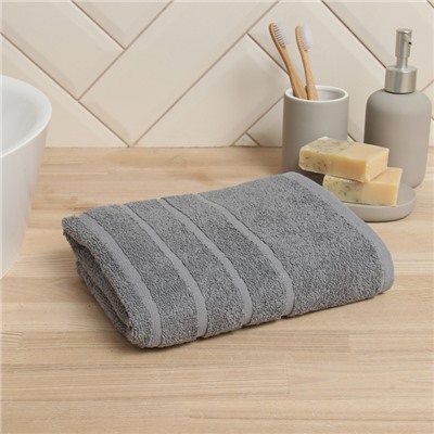 Полотенце для ног LoveLife Lines, 50×90 см, хлопок 100%, серое