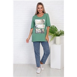 Футболка 786 с рисунком листья пальмы НАТАЛИ, 986272