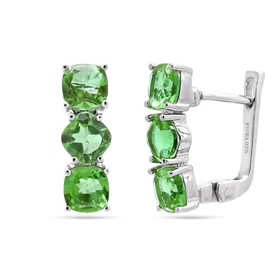 Серьги из серебра султанит, Наоми