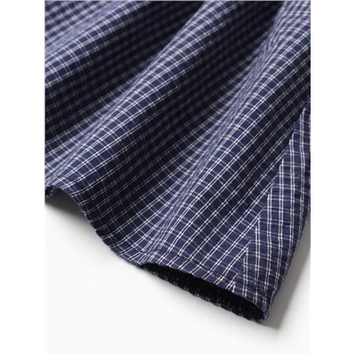 Платье для девочки «Крошка Я. Клетка», рост 86-92 см, синее