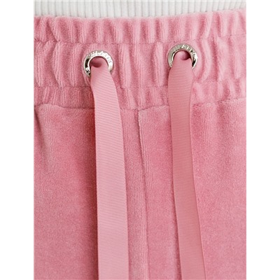 Прямые брюки из бархатистого велюра