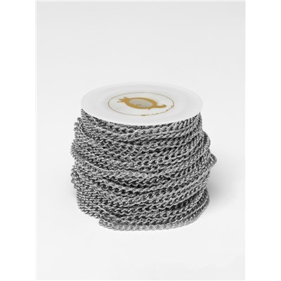 Цепочка железная без карабина на бобине, 0.3×0.3×0.1 см, L=10 м, цвет серебро