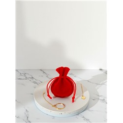 Мешочек бархатный, 7×9 см, красный