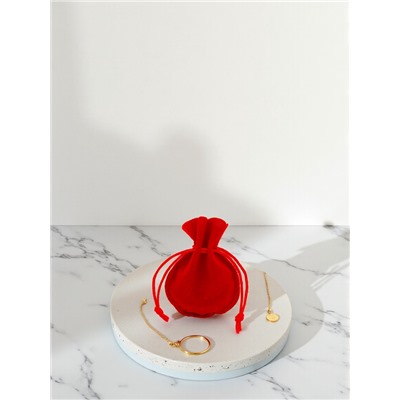 Мешочек бархатный, 7×9 см, красный