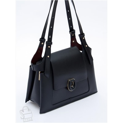 Сумка женская кожаная 2388Y black Polina&Eiterou