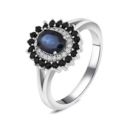 Кольцо, сапфир корунд , шпинель нат., NKD-2207