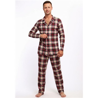 802 Пижама Оливер (Бордовый)